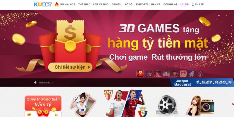 Trải nghiệm giao diện trang web cá cược KUBET hiện đại, đẳng cấp 